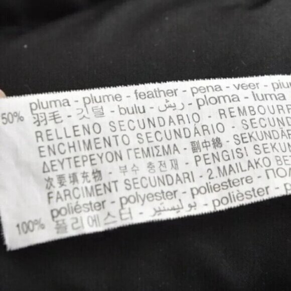 Zara Down Black Puffer Jacket Snap Button Kids Size 4-5 - Picture 7 of 7